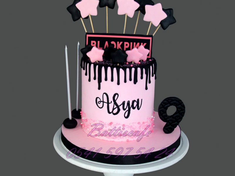 Black pink Doğum günü Pastası
