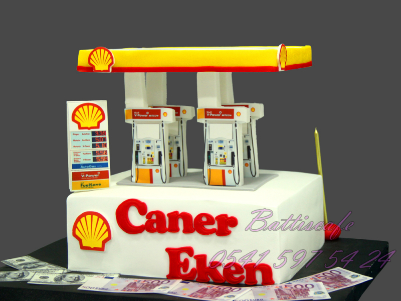 Shell İstasyon Doğum günü Pastası 