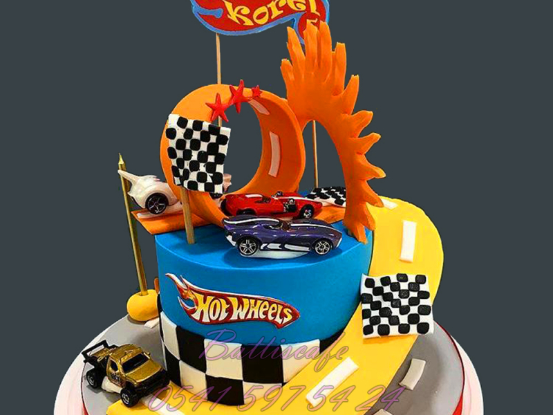 Hot Wheels Doğum günü Pastası