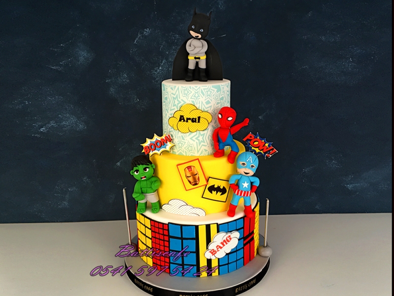 Batman Süper Kahraman Pastası 