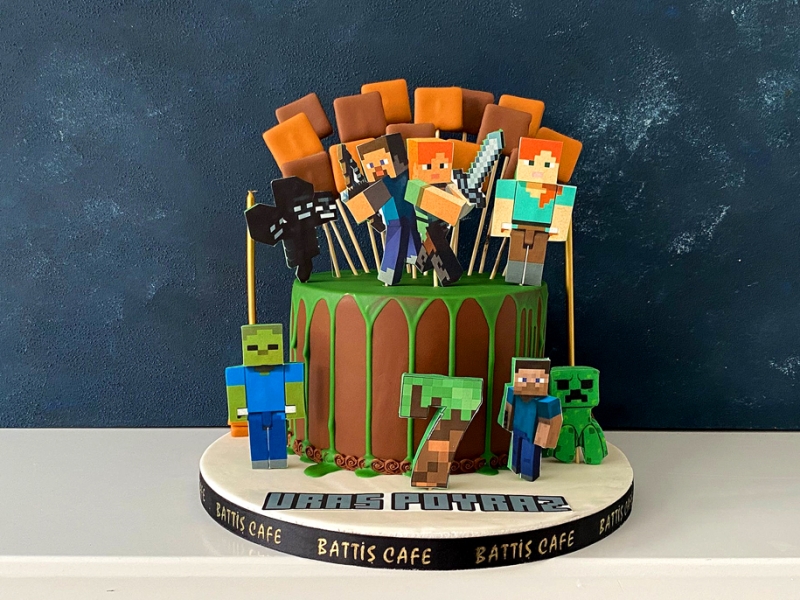 Mine Craft Doğum günü Pastası
