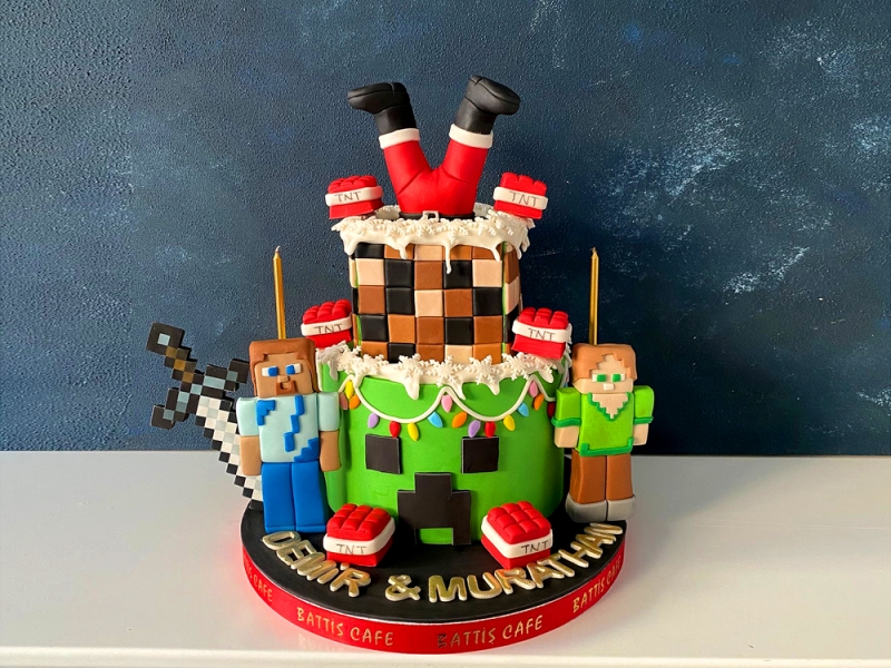 Mine Craft Doğum günü Pastası