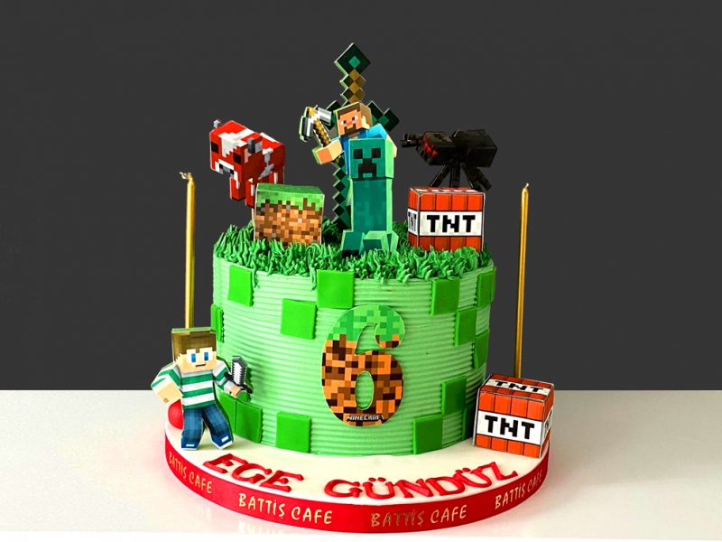 Mİne craft Doğum günü pastası